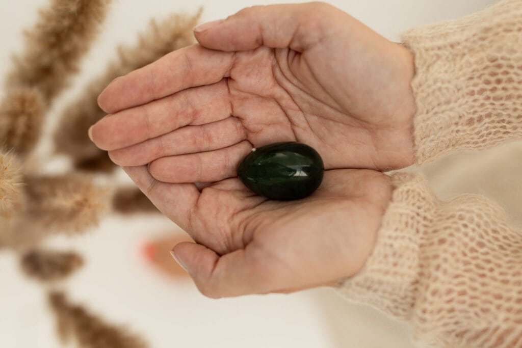 Nephrite Jade Egg, Drilled - Image 4